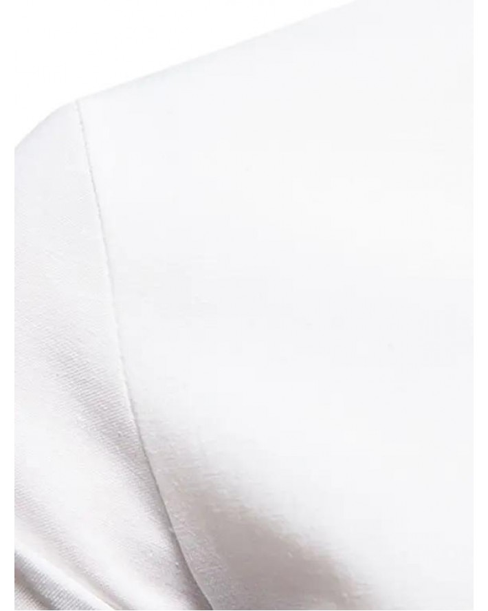 Cartoon Patch Print Long Sleeve Pocket Shirt