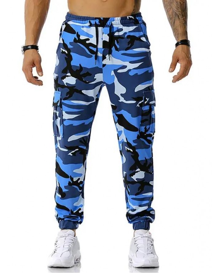 Casual Camo Drawstring Cargo Pants