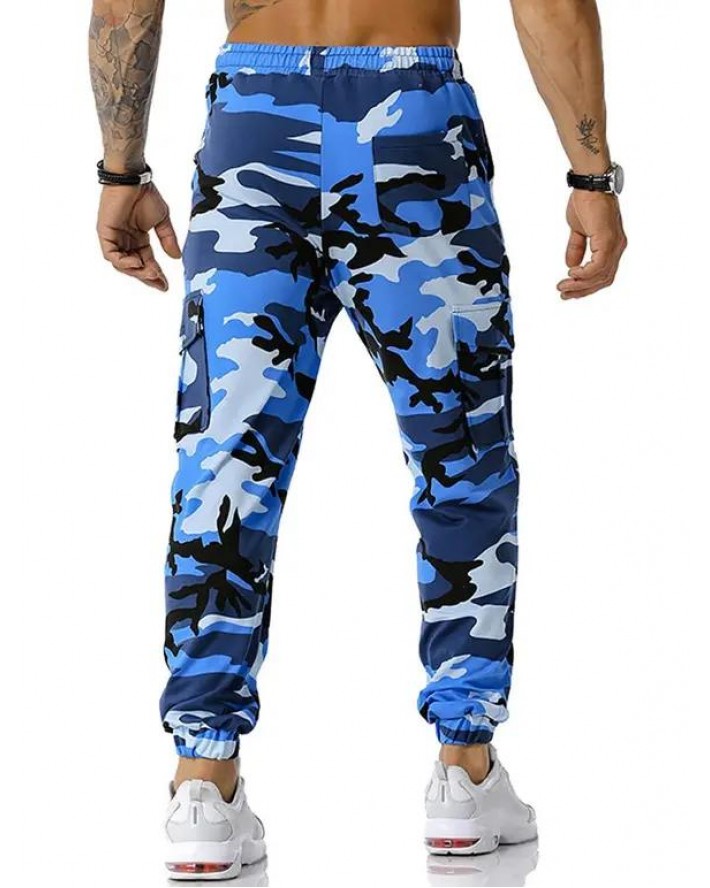 Casual Camo Drawstring Cargo Pants