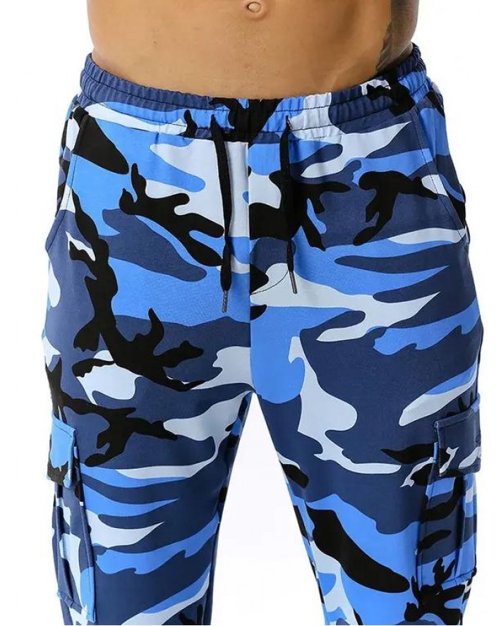 Casual Camo Drawstring Cargo Pants