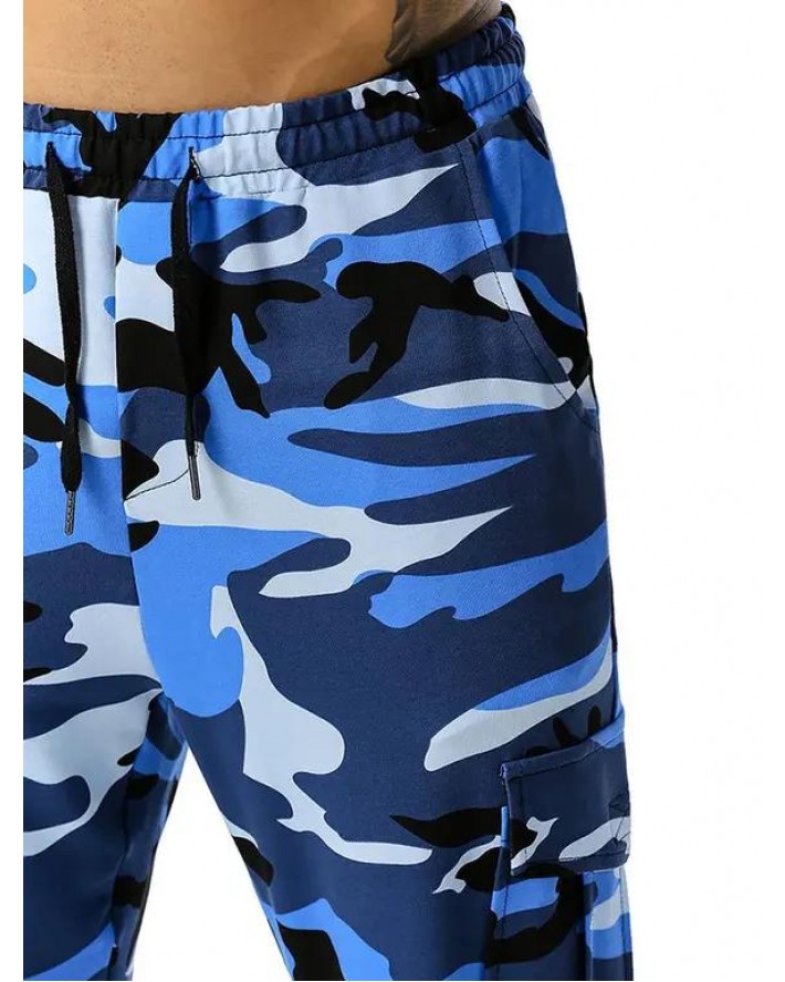 Casual Camo Drawstring Cargo Pants