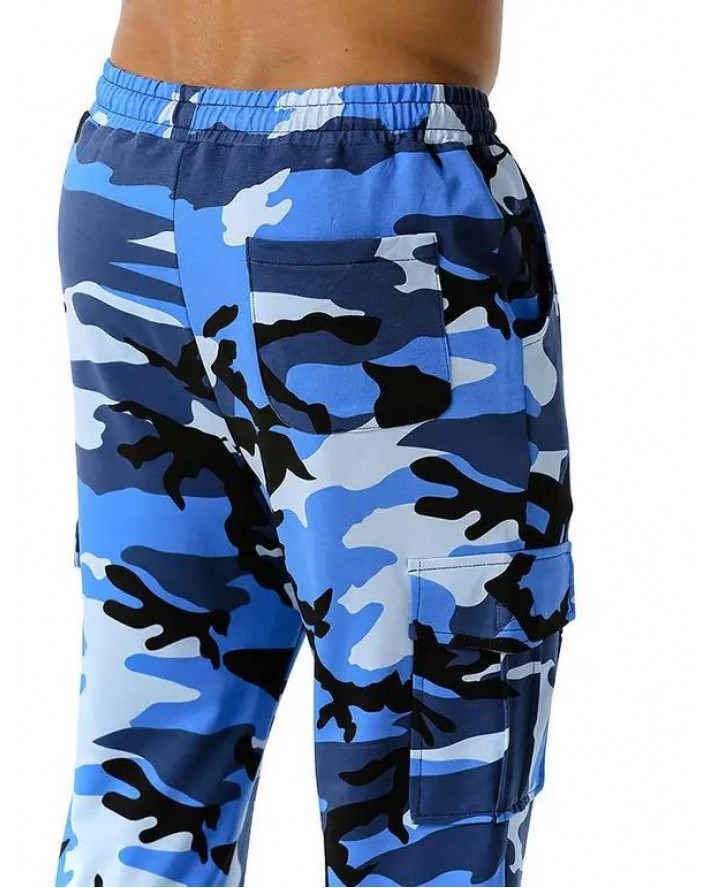 Casual Camo Drawstring Cargo Pants