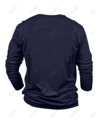 COWBOY Animal Print Graphic Tee Round Neck Casual Long Sleeve T-shirt