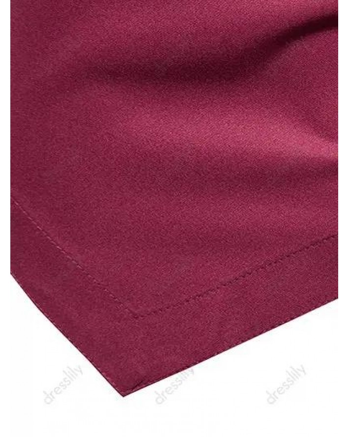 Casual Shirt Colorblock Front Pocket Stand Collar Asymmetrical Hem Oblique Button Closure Long Sleeve Shirt