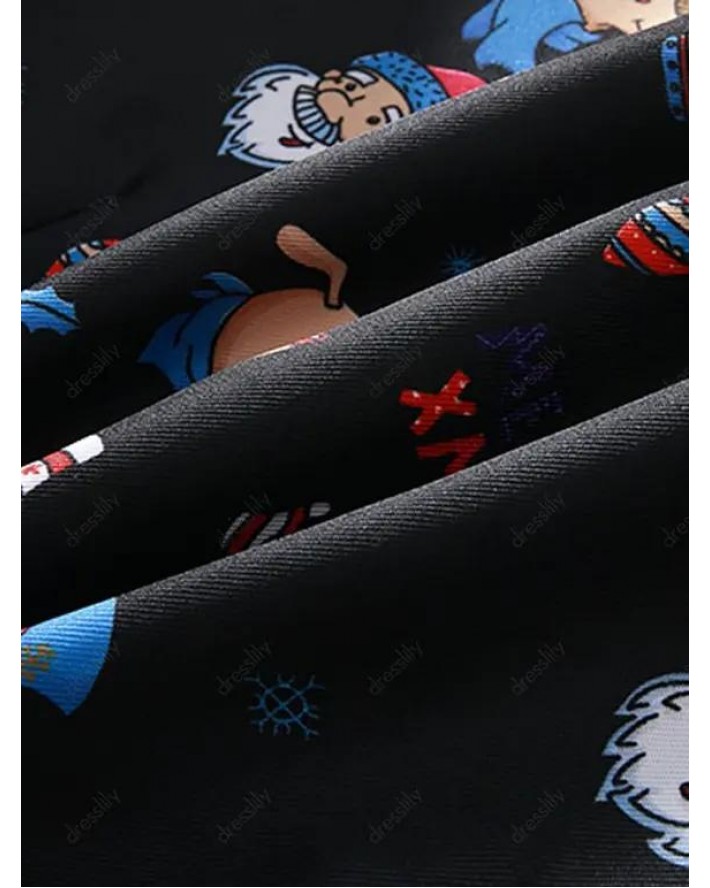 Christmas Santa Claus Snowman Animal Print Single Breasted Waistcoat