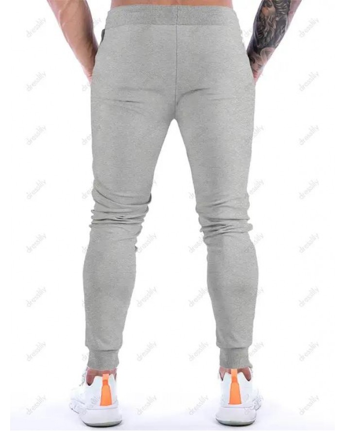 Camouflage Print Panel Sweatpants Zipper Pockets Drawstring Sport Jogger Pants