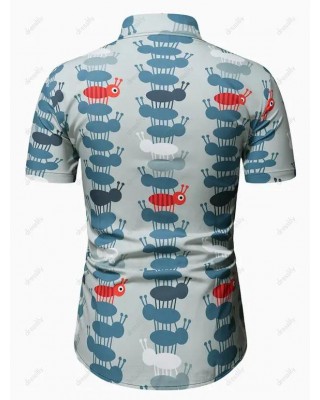 Ants Allover Print Short Sleeve Shirt