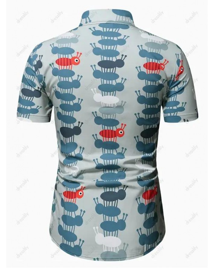 Ants Allover Print Short Sleeve Shirt