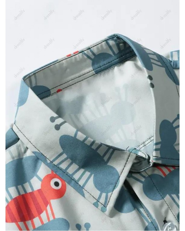 Ants Allover Print Short Sleeve Shirt