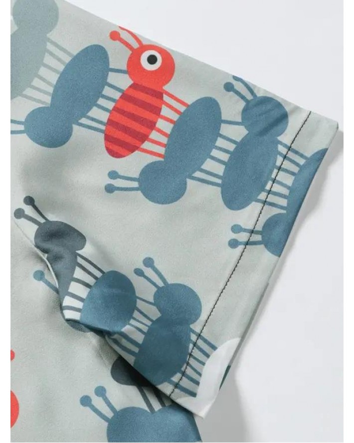 Ants Allover Print Short Sleeve Shirt