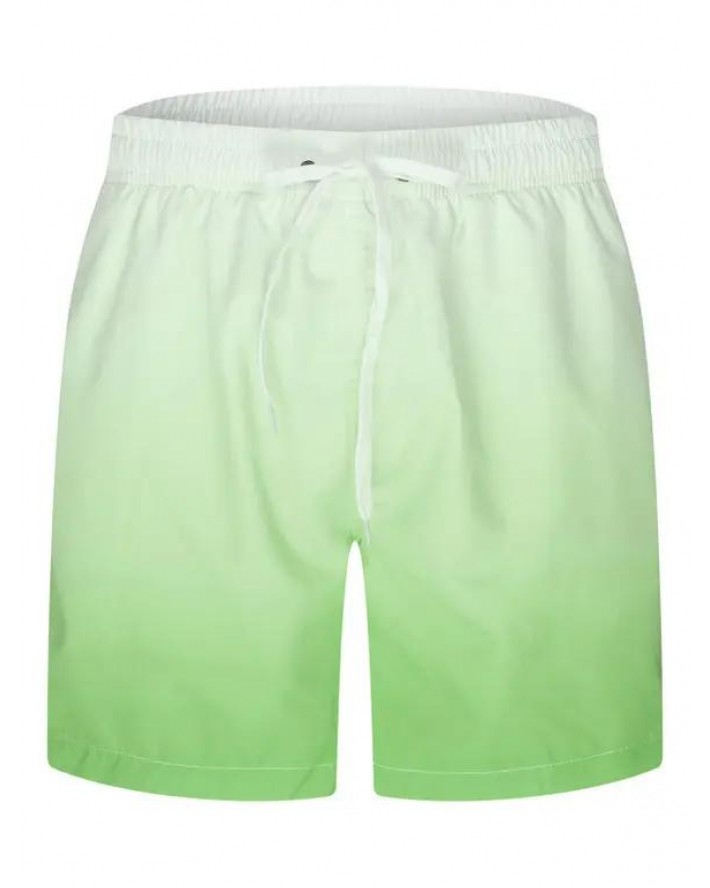 Vacation Ombre Casual Board Shorts Drawstrings Pockets Summer Beach Shorts