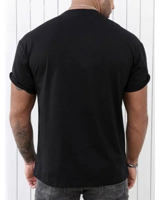 Ghost and Slogan Print T Shirt Round Neck Short Sleeve Casual Tee