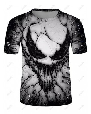 Short Sleeve Devil Printed T-shirt