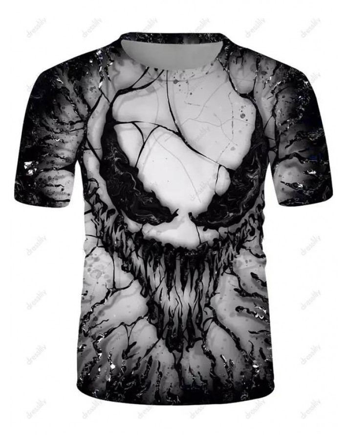 Short Sleeve Devil Printed T-shirt