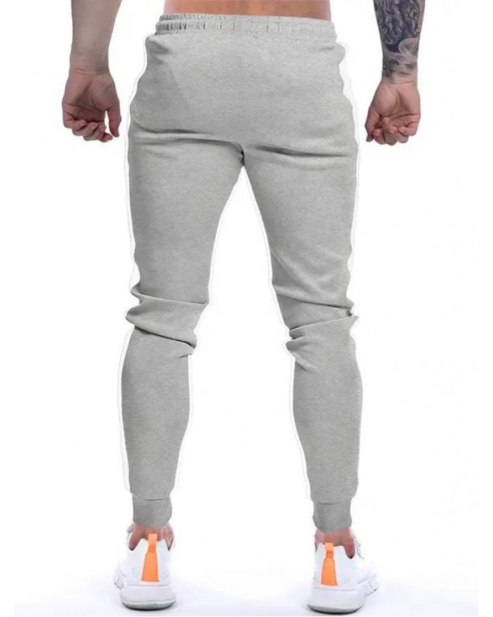 Contrast Colorblock Sweatpants Drawstring Zipper Pockets Beam Feet Long Casual Sports Jogger Pants