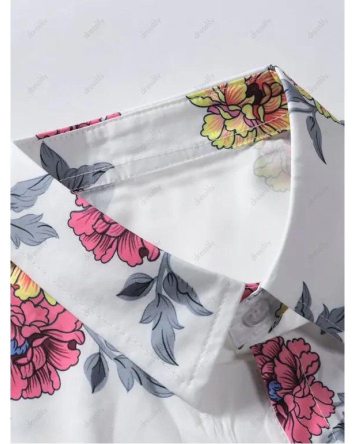 Allover Floral Button Up Shirt