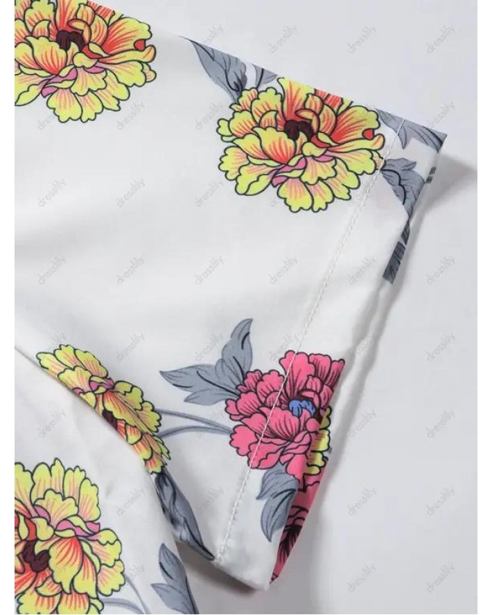 Allover Floral Button Up Shirt