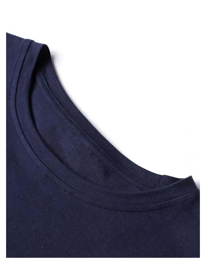 Cross Wings Figure Slogan Print Graphic T-shirt Long Sleeve Round Neck Casual Tee