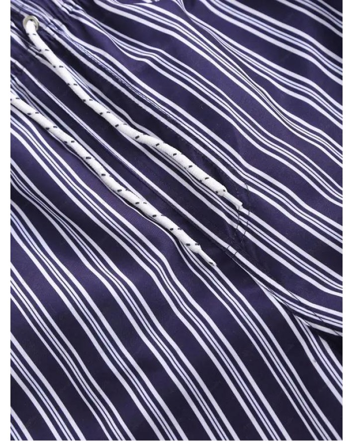 Drawstring Sailor Vertical Striped Board Shorts