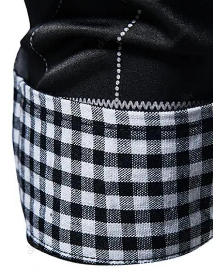 Casual Plaid Print Shirt Turn Down Collar Long Sleeve Button-up Shirt