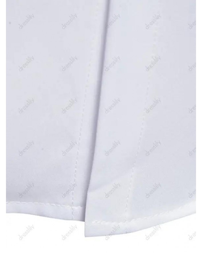 Contrasting Wing Print Shirt Turndown Collar Button Up Long Sleeve Casual Shirt