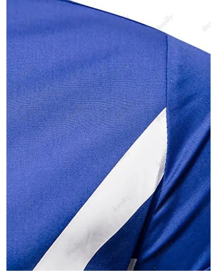 Contrast UK Flag Print Button Up Shirt