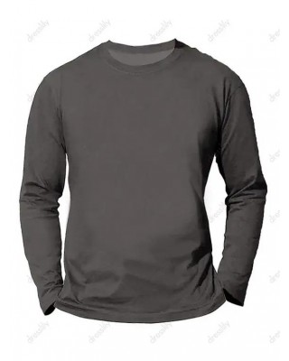 Contrasting Letter Print Long Sleeve T-shirt Casual Round Neck Tee