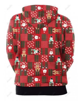 Fuax Tuxedo Christmas Pattern Hoodie