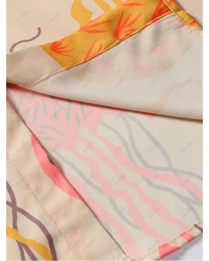 Marine Life Jellyfish Print Button Up Shirt