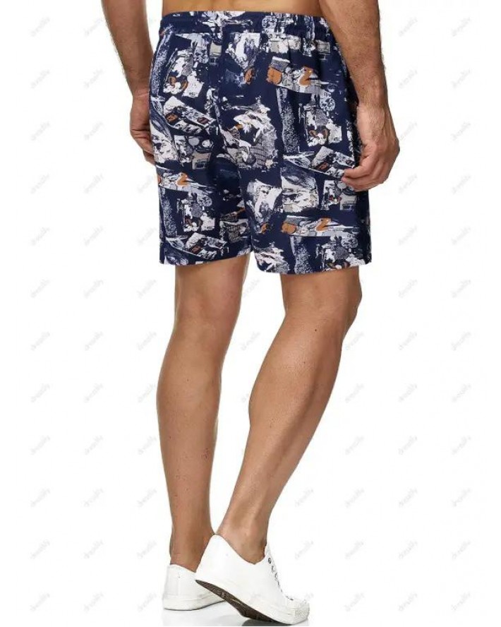 Character Graphic Print Drawstring Shorts