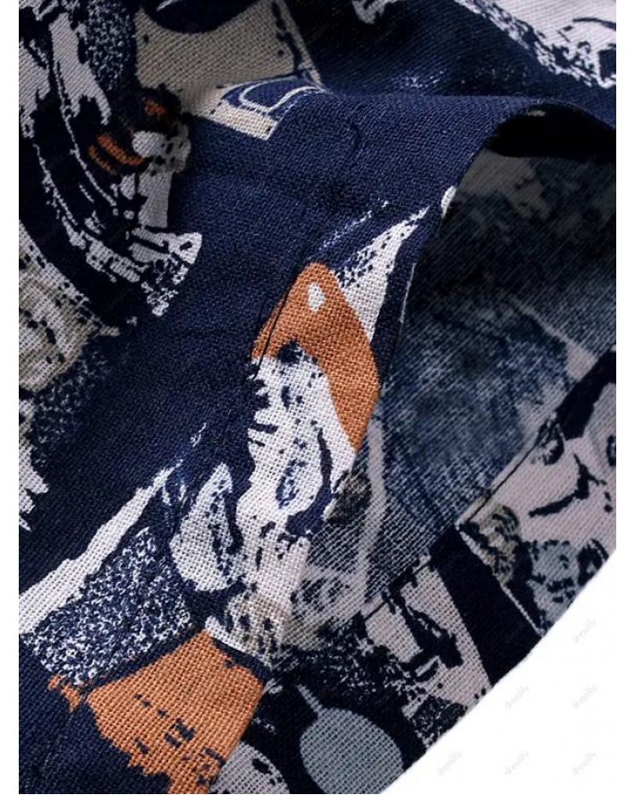 Character Graphic Print Drawstring Shorts