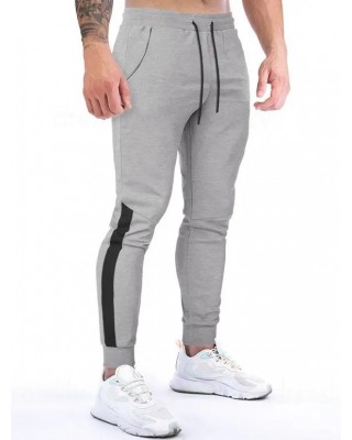 Colorblock Sweatpants Drawstring Elastic Waist Sport Casual Jogger Pants