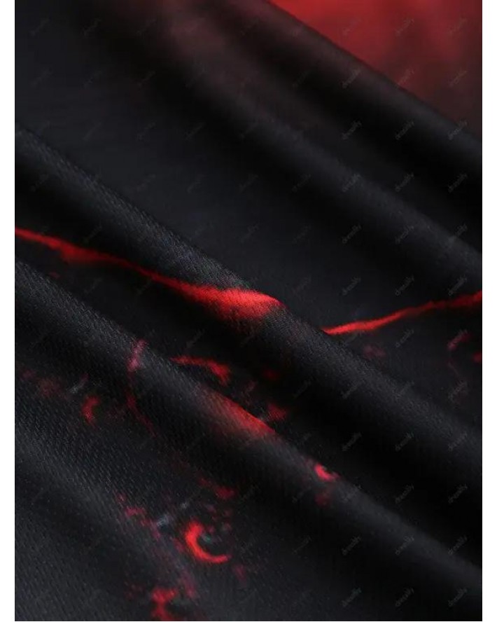 Short Sleeve Abstract 3D Print T-shirt