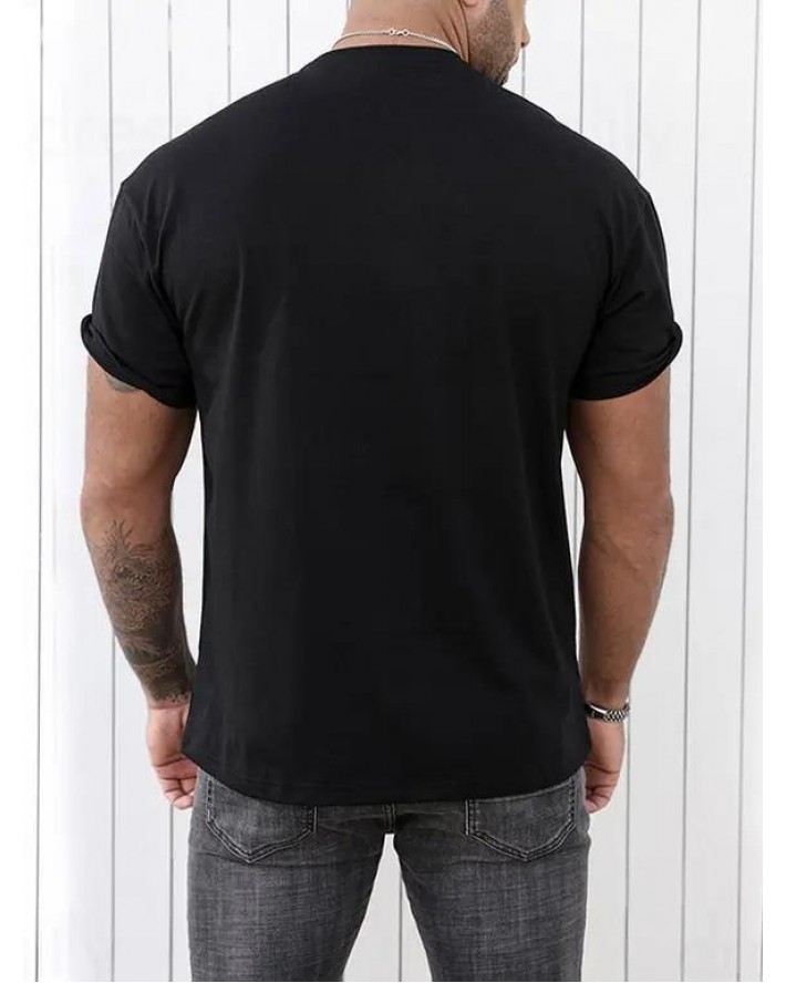 Dragon Print T Shirt Short Sleeve Round Neck Casual Tee