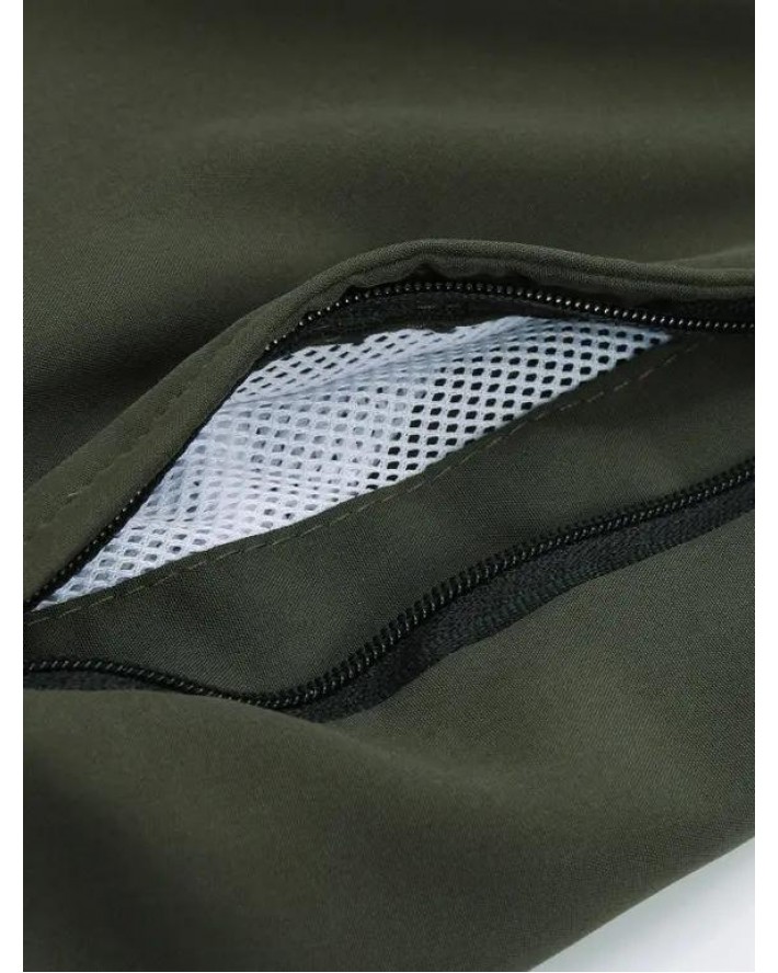 Vacation Casual Board Shorts Drawstrings Solid Color Pockets Summer Beach Shorts