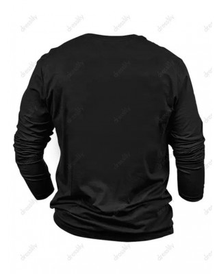 Letter Print T Shirt Slogan Round Neck Long Sleeve Casual Tee