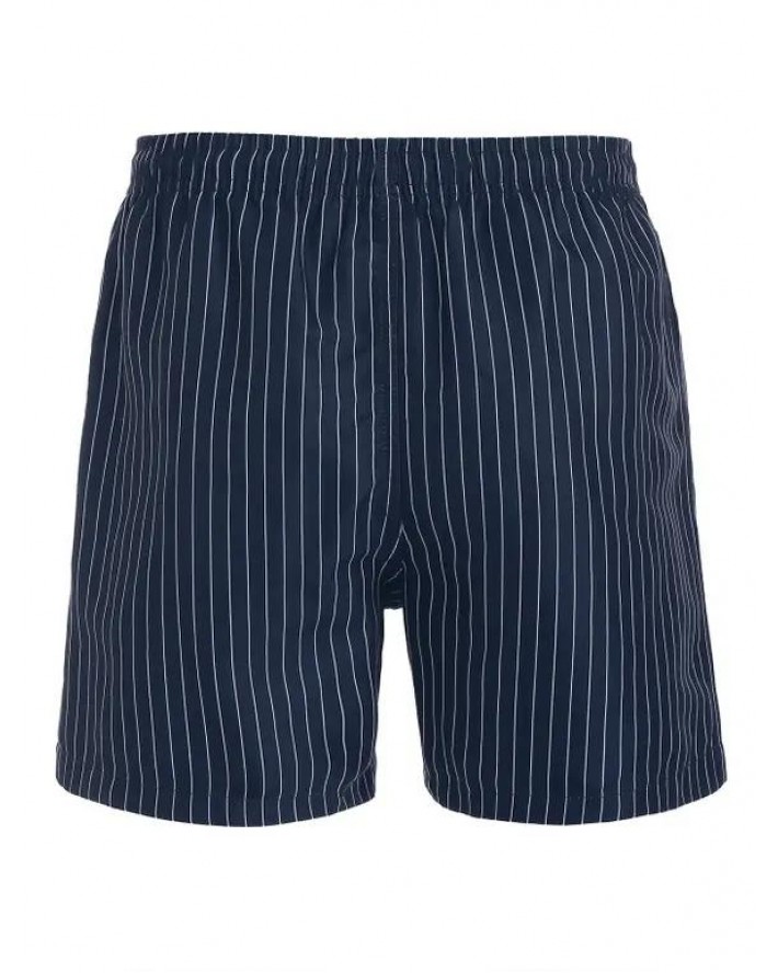 Pinstriped Drawstring Board Shorts