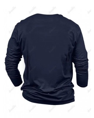 Gold Letter Slogan Print Graphic T-shirt Long Sleeve Round Neck Casual Tee