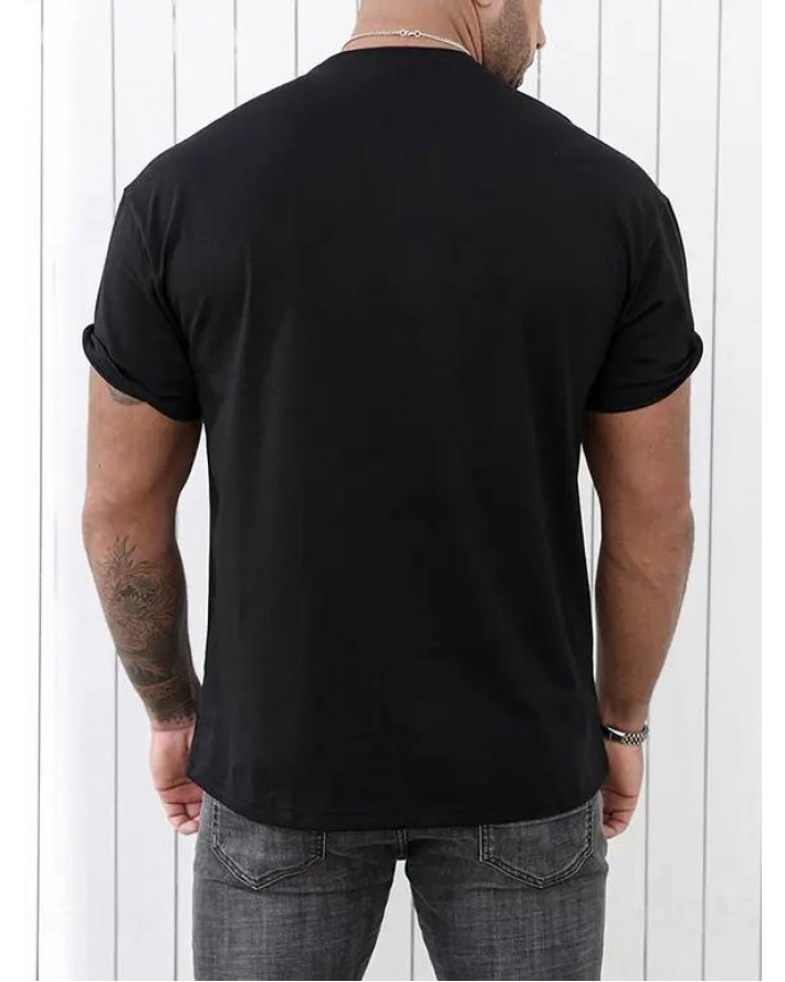 Butterfly Print T Shirt Round Neck Short Sleeve Casual Tee