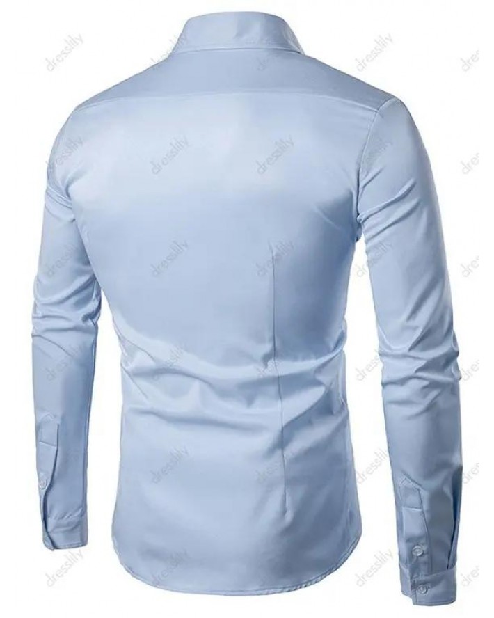 Button Up Long Sleeve Business Shirt
