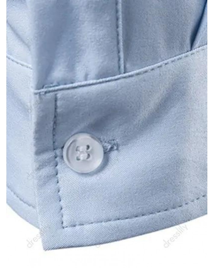 Button Up Long Sleeve Business Shirt