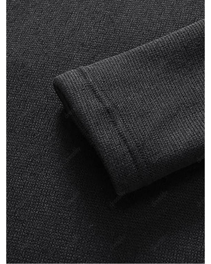 Mock Neck Long Sleeve Fleece T-shirt