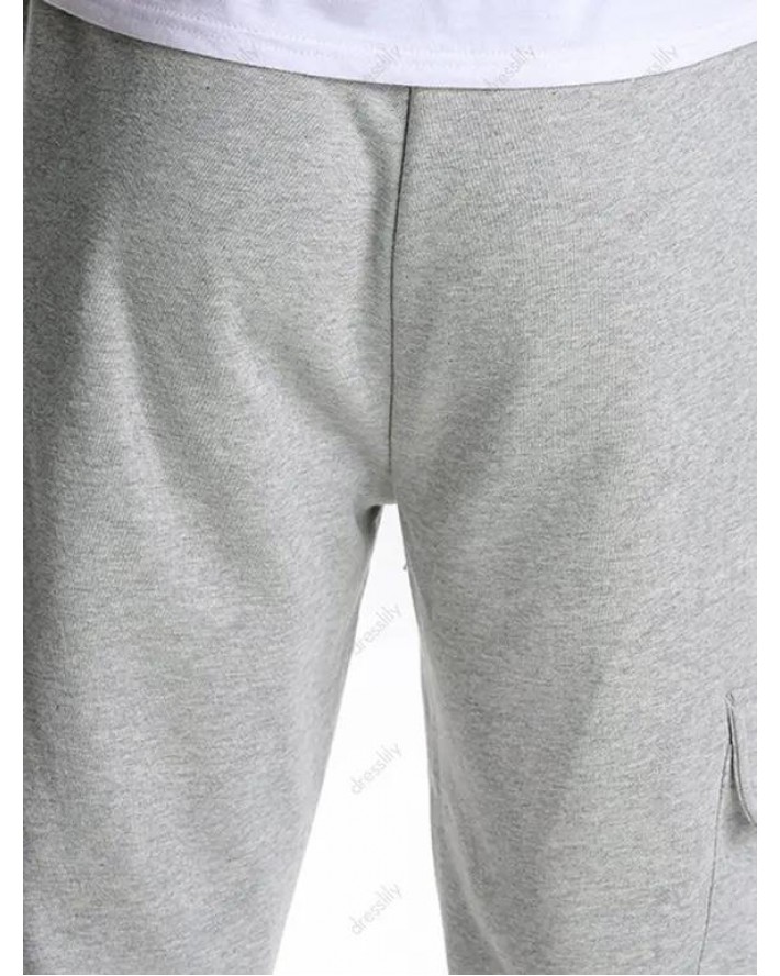 Casual Jogger Pants Plaid Color Pockets Elastic Waist Beam Feet Long Pants