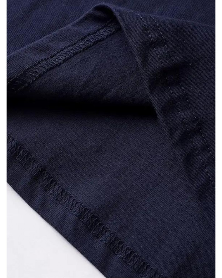 Letter Print T Shirt Long Sleeve Round Neck Casual Tee