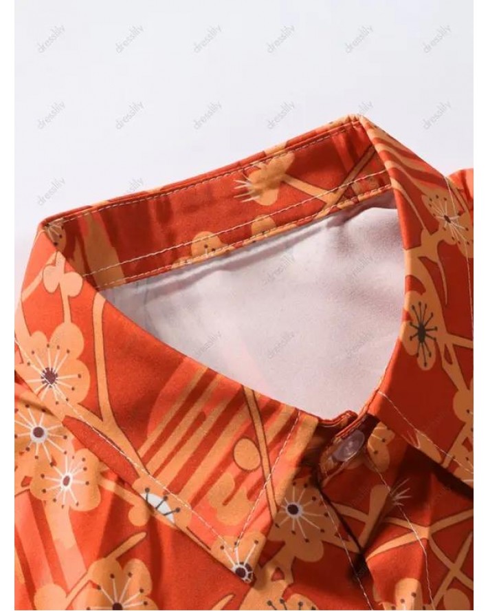 Plum Blossom Button Up Shirt