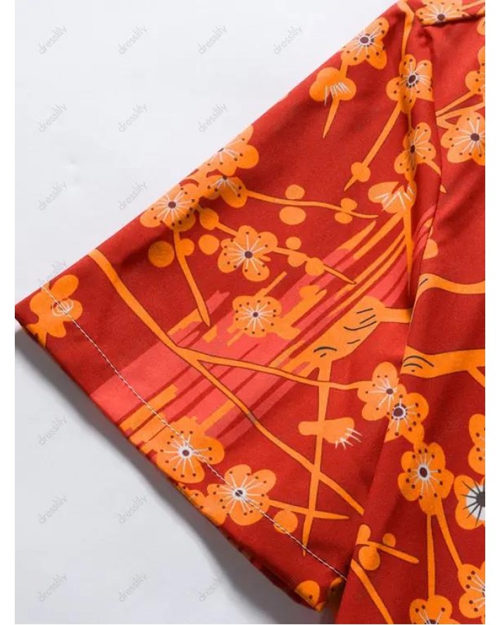 Plum Blossom Button Up Shirt