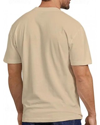 Cross Lion Pattern T Shirt Short Sleeve Round Neck Casual Tee