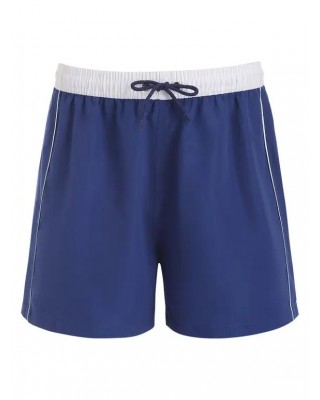 Drawstring Binding Trim Pocket Board Shorts
