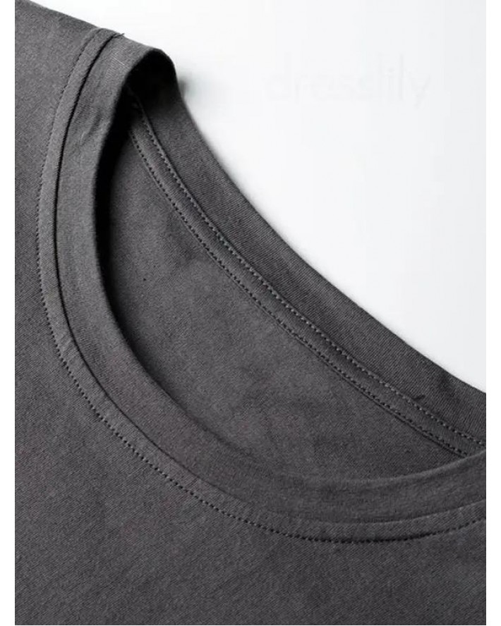 Skeleton and Slogan Print T Shirt THIS GUY LOVES HALLOWEEN Print Casual Tee