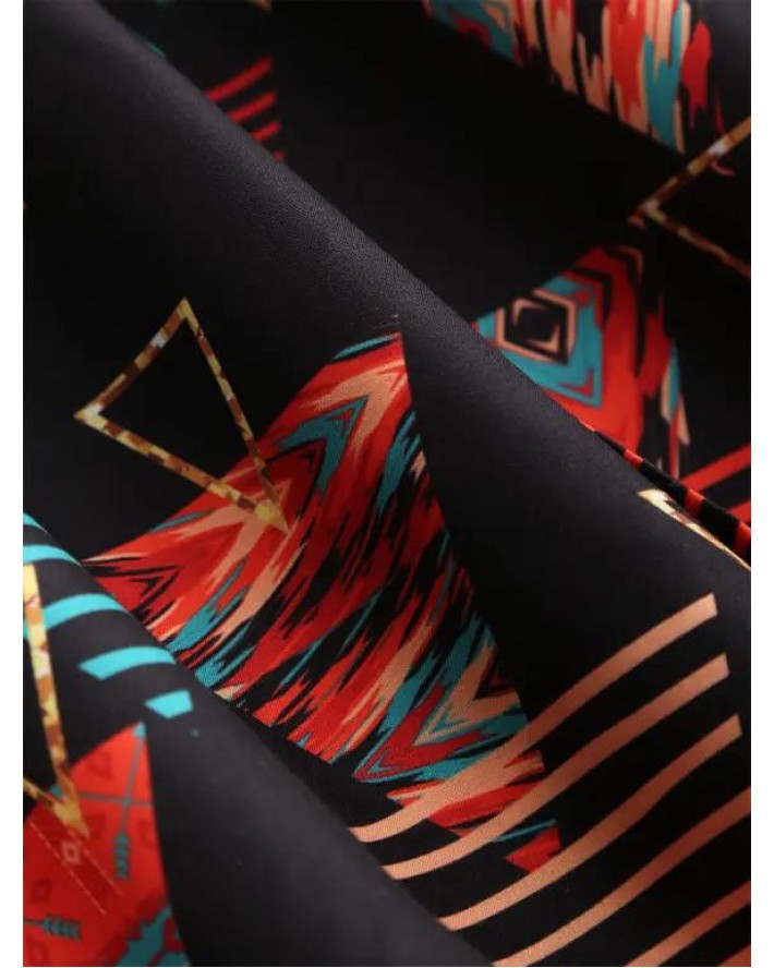 Geometric Print Short Sleeve Shirt